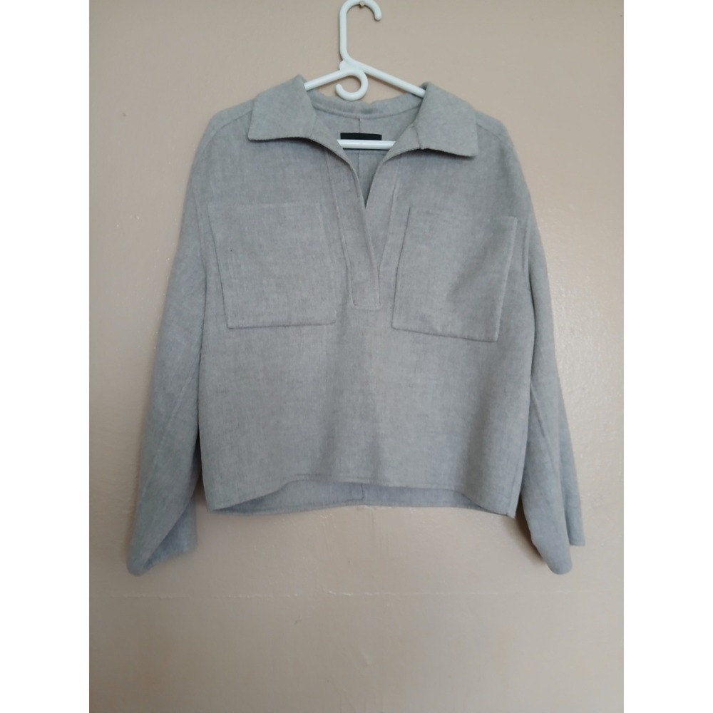 Banana Republic Sweater Small Wool Over Shirt Oversized Minimalist Quiet Luxury